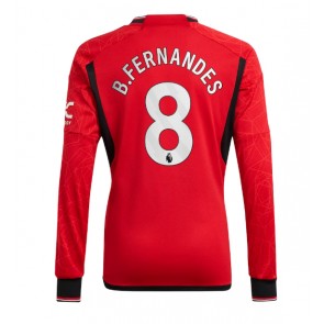 Manchester United Bruno Fernandes #8 Replika Hjemmebanetrøje 2023-24 Langærmet